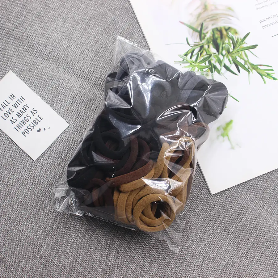 Colorful 100 Root Towel Hair Rings Rubber Strap - Image 3