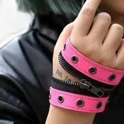 Double Ring Leather Choker for Women European American Fashion — feature 4