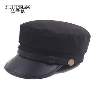Navy Leather Rope Button Cap for Women — feature 2