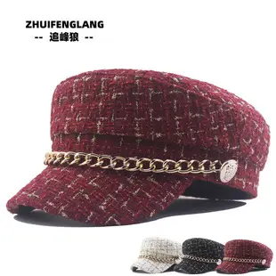 Navy Leather Rope Button Cap for Women — feature 32