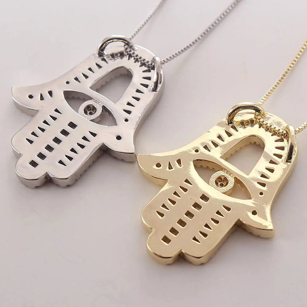 Cross-Border Palm Necklace with Zirconium Pendants for Women - Image 5
