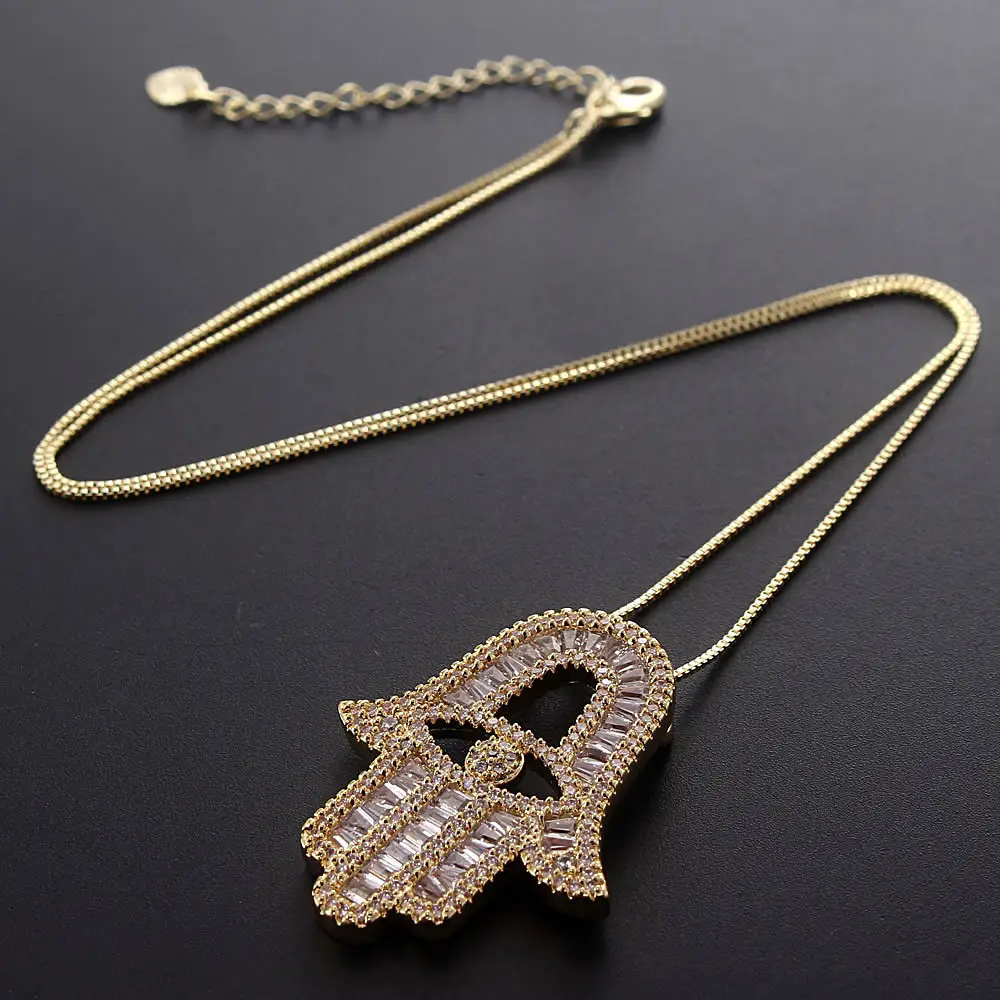 Cross-Border Palm Necklace with Zirconium Pendants for Women - Image 6