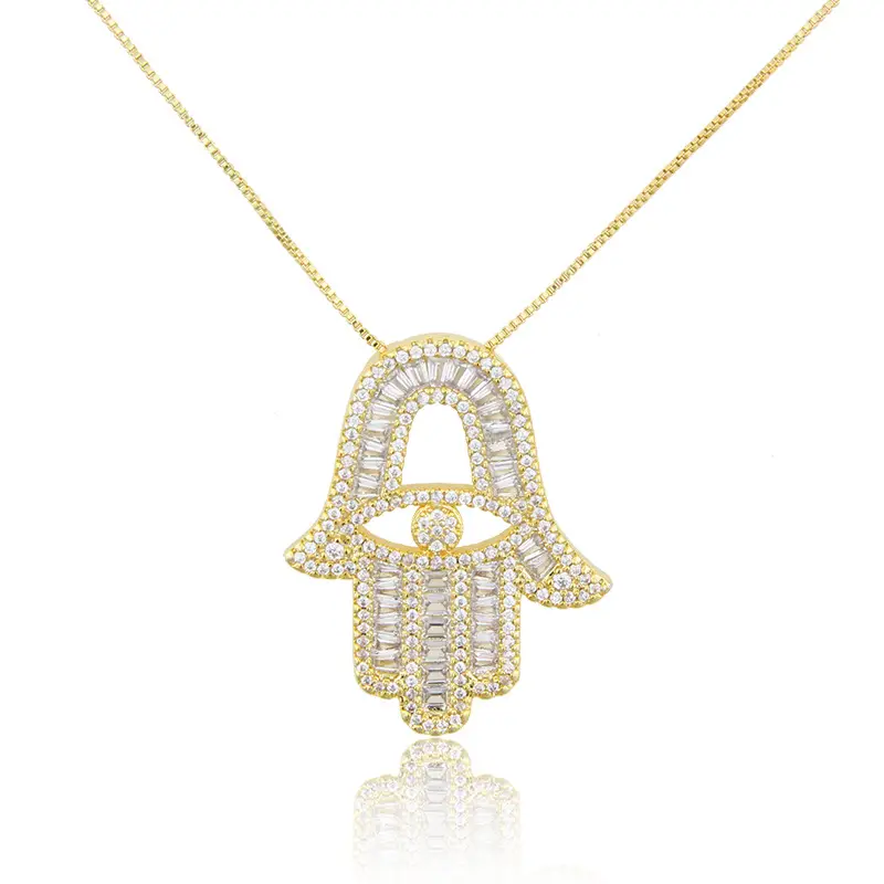 Cross-Border Palm Necklace with Zirconium Pendants for Women - Image 7