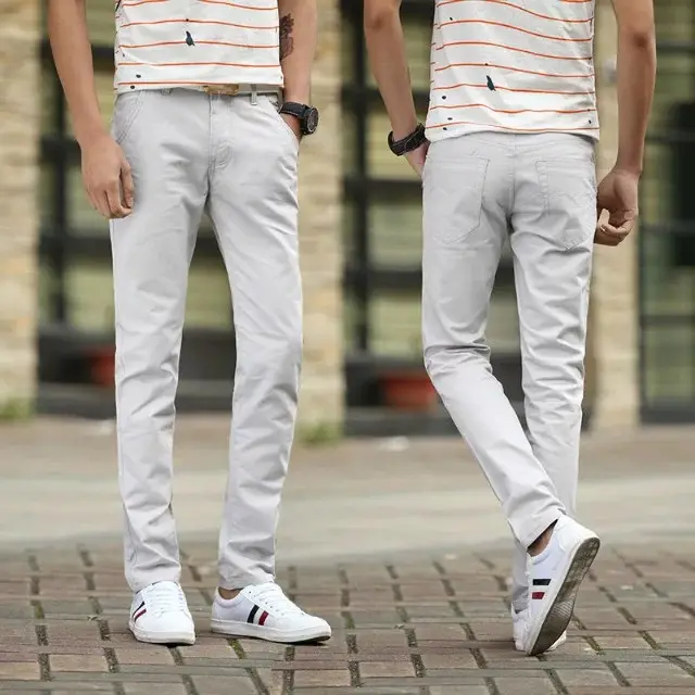 Summer Men's Korean Straight Fit Casual Pants Solid Color