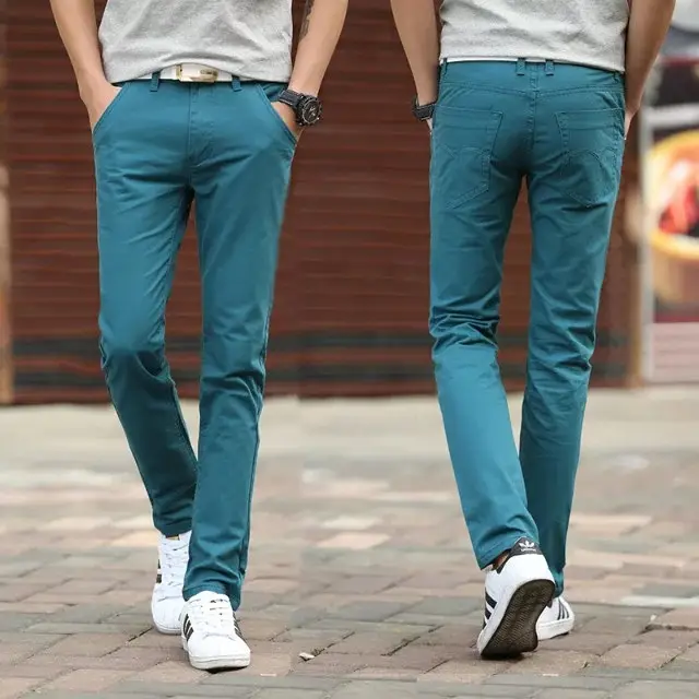 Summer Men's Korean Straight Fit Casual Pants Solid Color