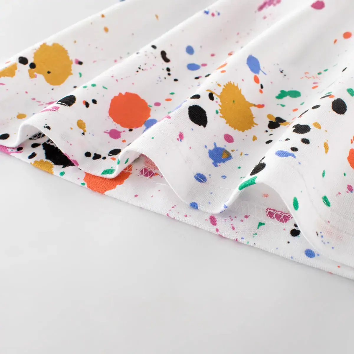 Kids Korean Style Cotton T-Shirt with Colorful Print