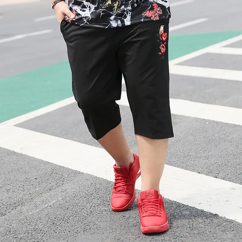 Bimont Plus Size Men's Black Fat Plus Shorts - Image 3