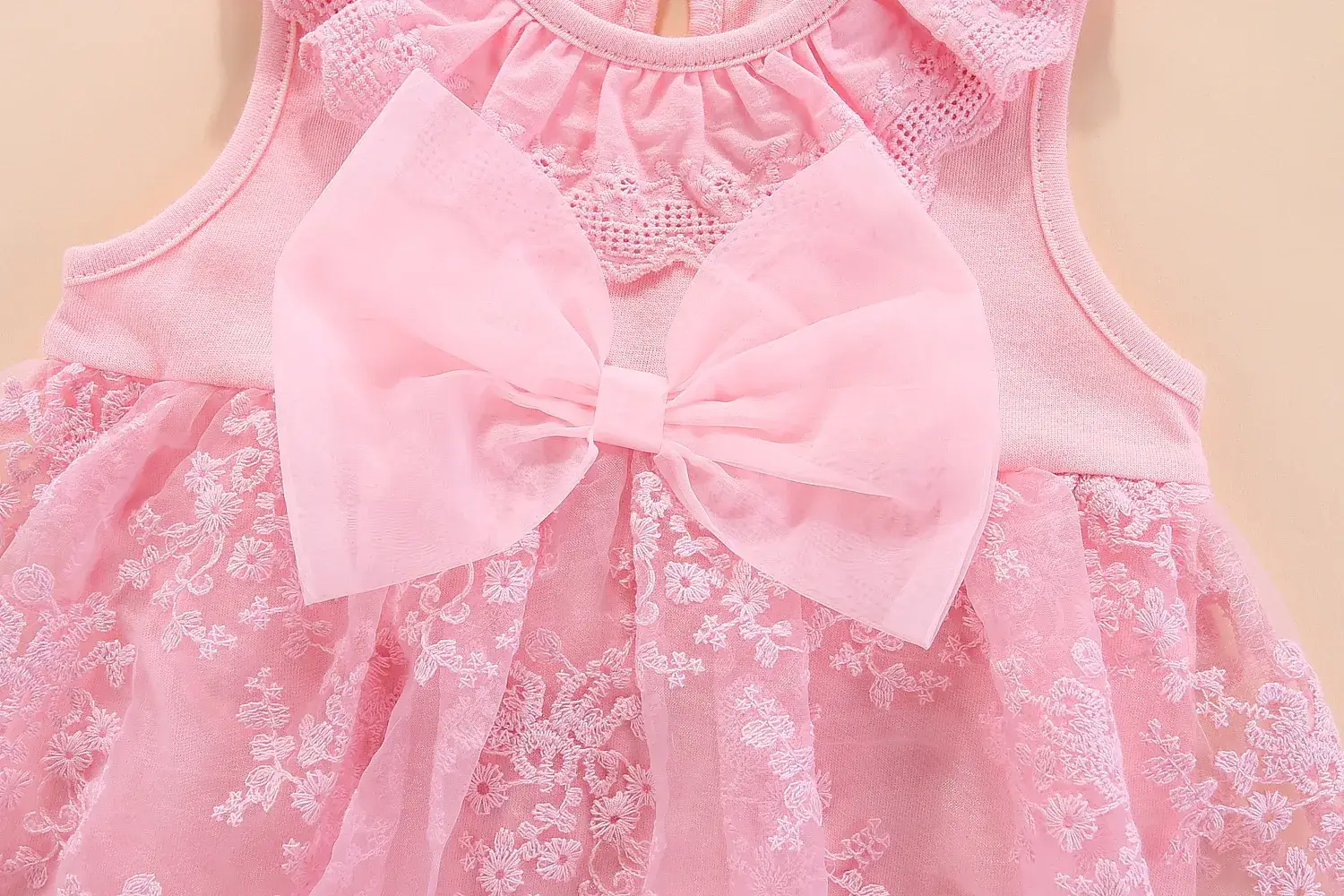 Red Lace Baby Dress with Bow for 2021 โ feature 5