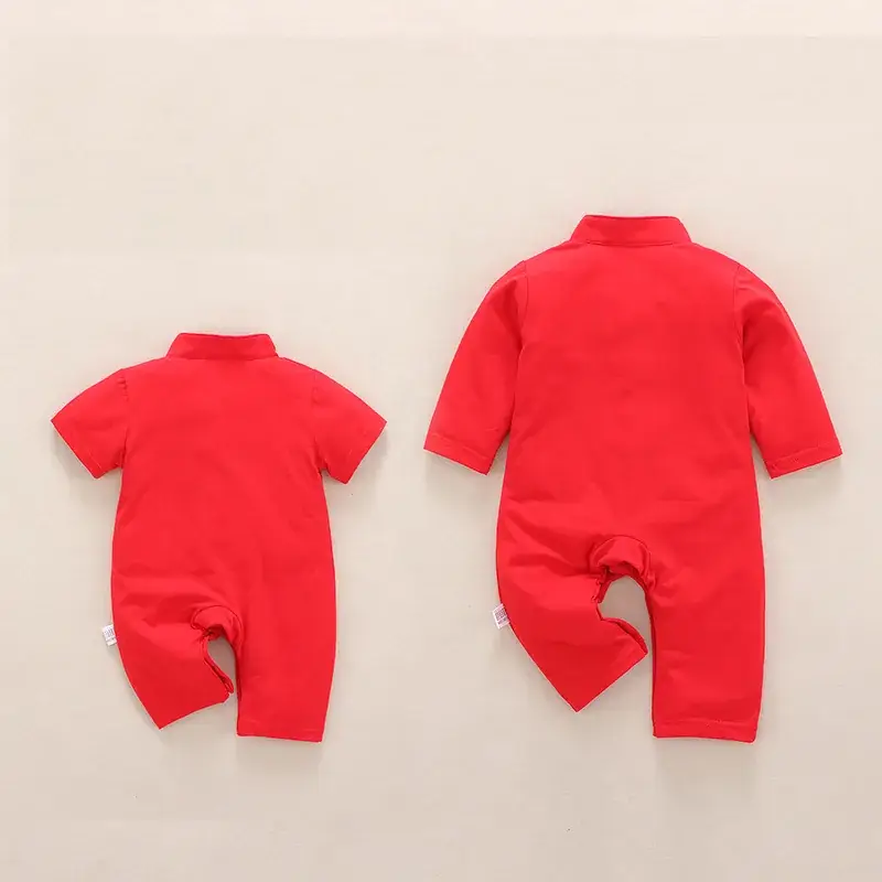 Baby Chinese Style Romper Red 1M-1Yr Old - Image 10