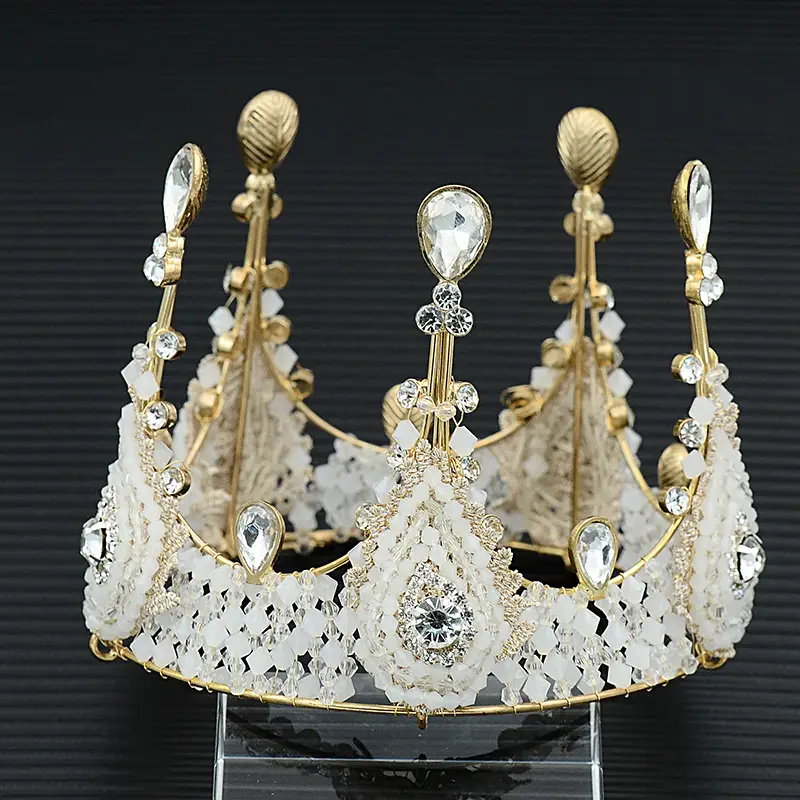 Gold Crystal Bridal Crown for Baking & Birthday Decor — feature 7