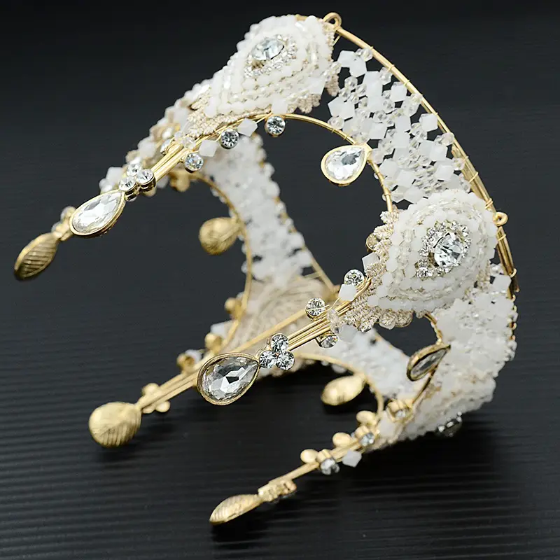 Gold Crystal Bridal Crown for Baking & Birthday Decor — feature 8