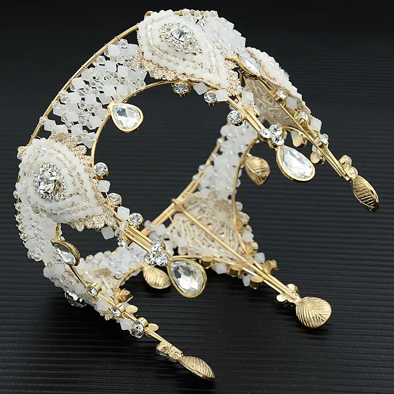 Gold Crystal Bridal Crown for Baking & Birthday Decor — feature 9