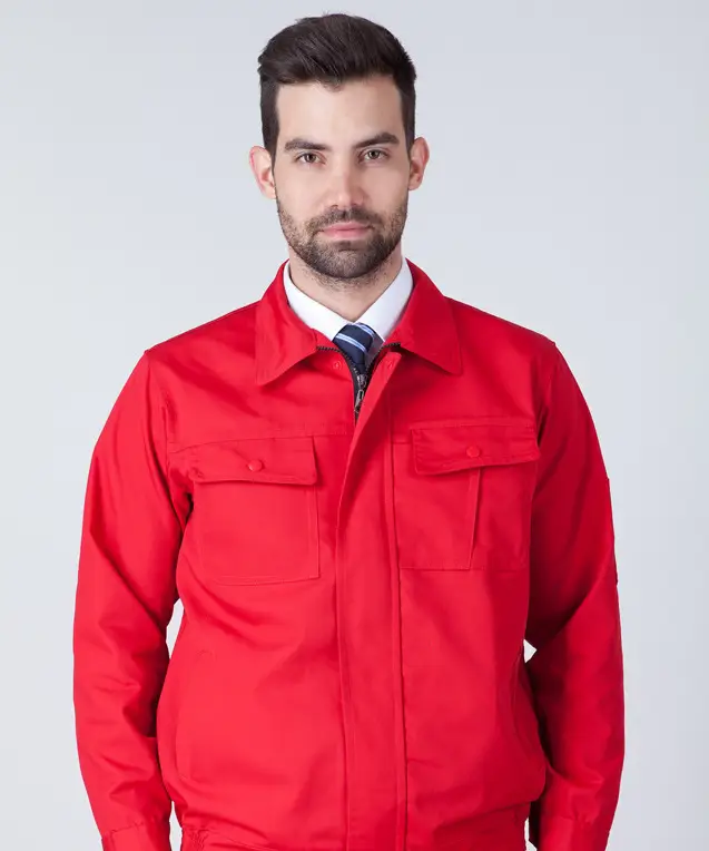 Men's Navy Blue Cotton Work Shirt with Front Pocket