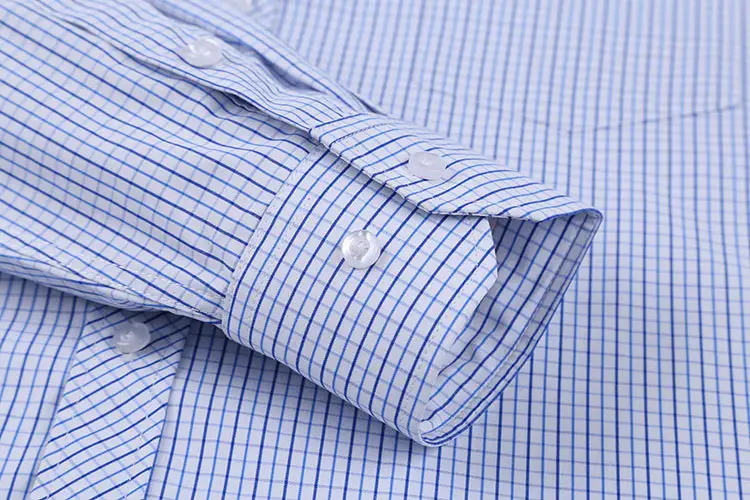 Men Lavender Striped Cotton Long Sleeve Shirt 742# - Image 22
