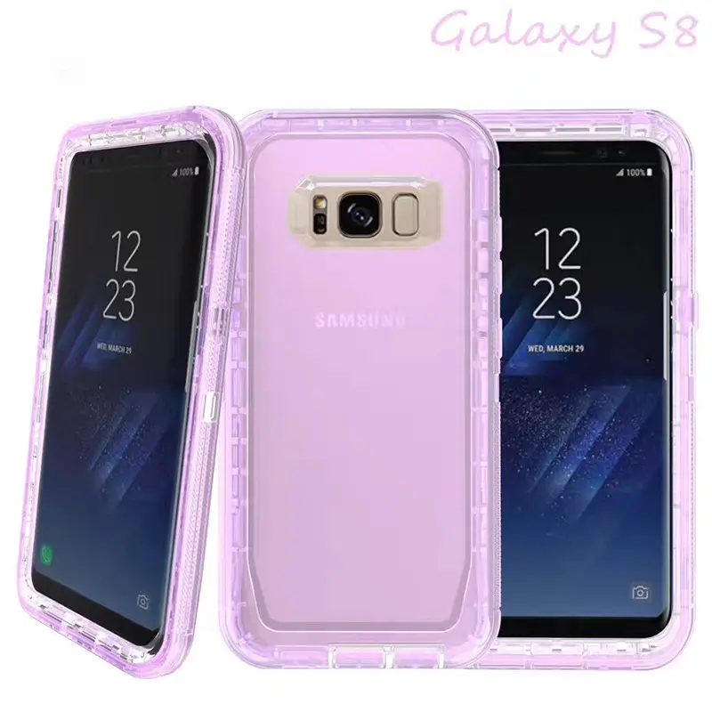 Pink Three-In-One Phone Case for Samsung S8 S10 Plus - Image 4