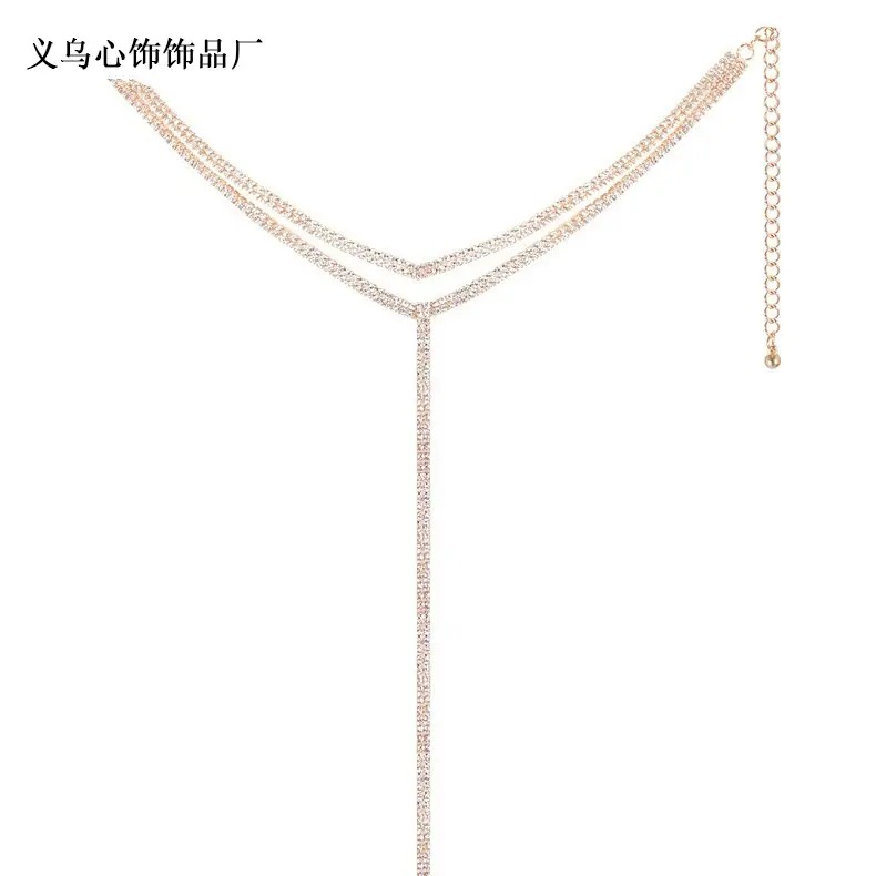Silver T-Neck Chain Necklace for Women - Image 2