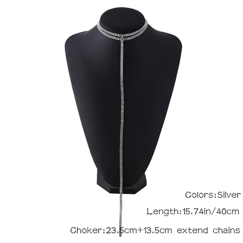 Silver T-Neck Chain Necklace for Women - Image 5