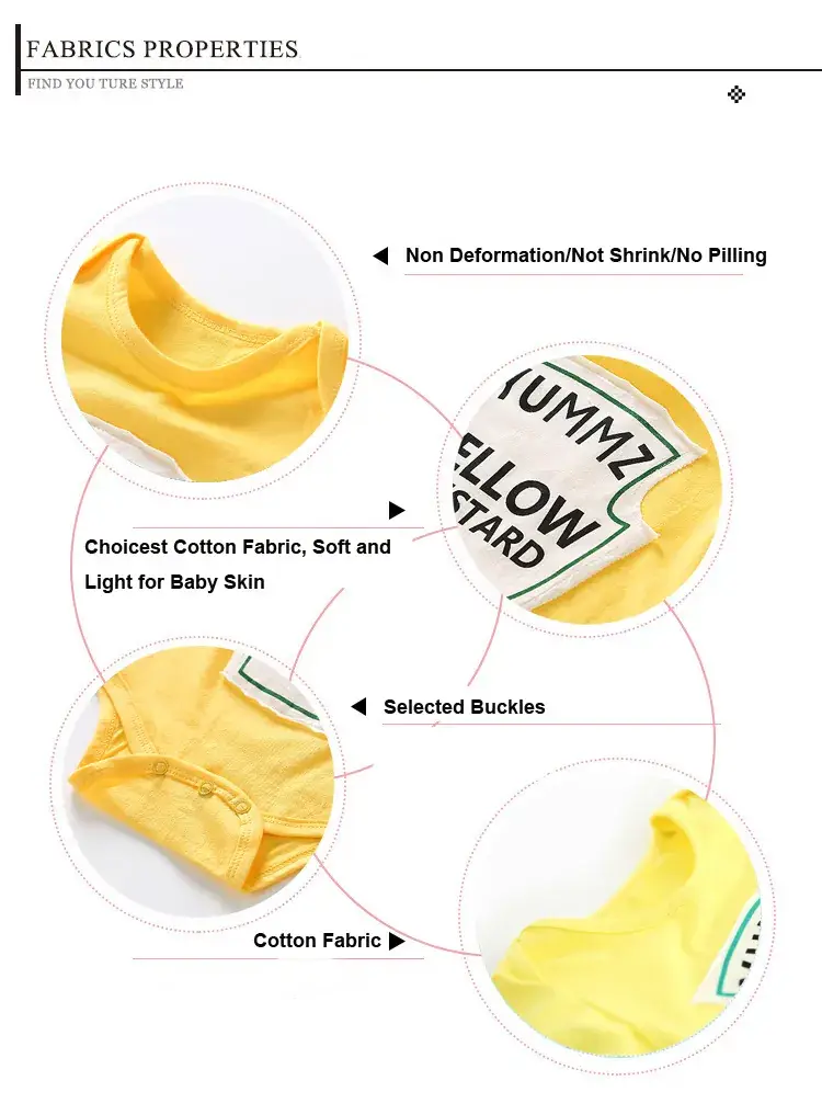 Yellow Mustard Cartoon Baby Suit for Kids — feature 5