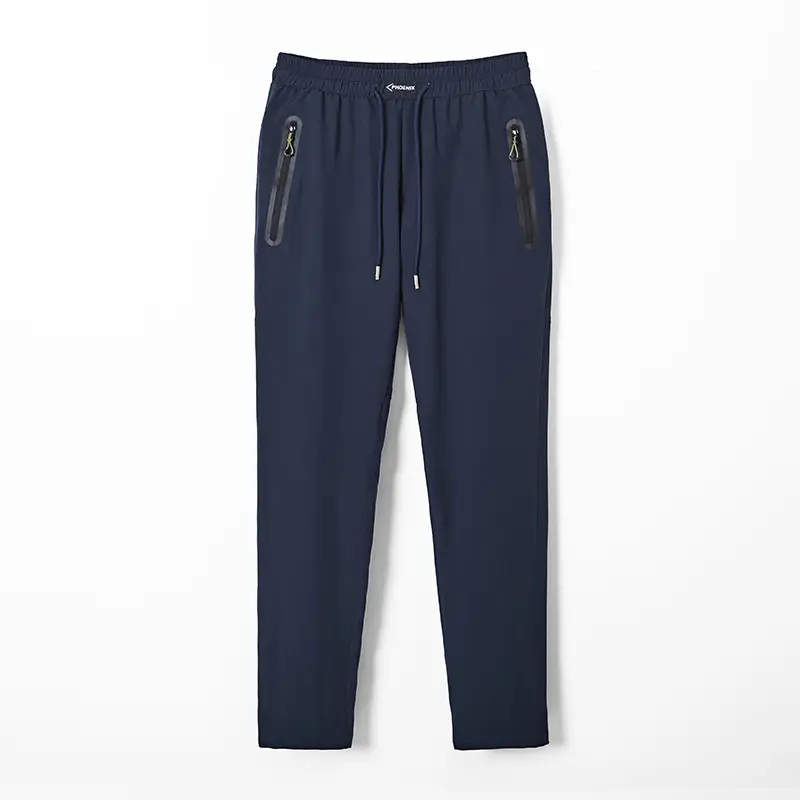 Men's Black Zippered Pants Quick-Drying Loose Fit - Image 8