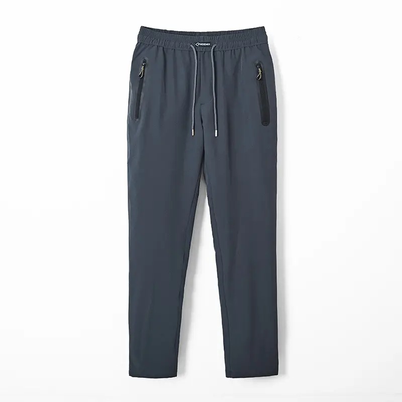 Men's Black Zippered Pants Quick-Drying Loose Fit - Image 3