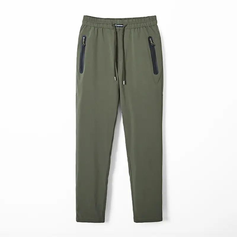 Men's Black Zippered Pants Quick-Drying Loose Fit - Image 4