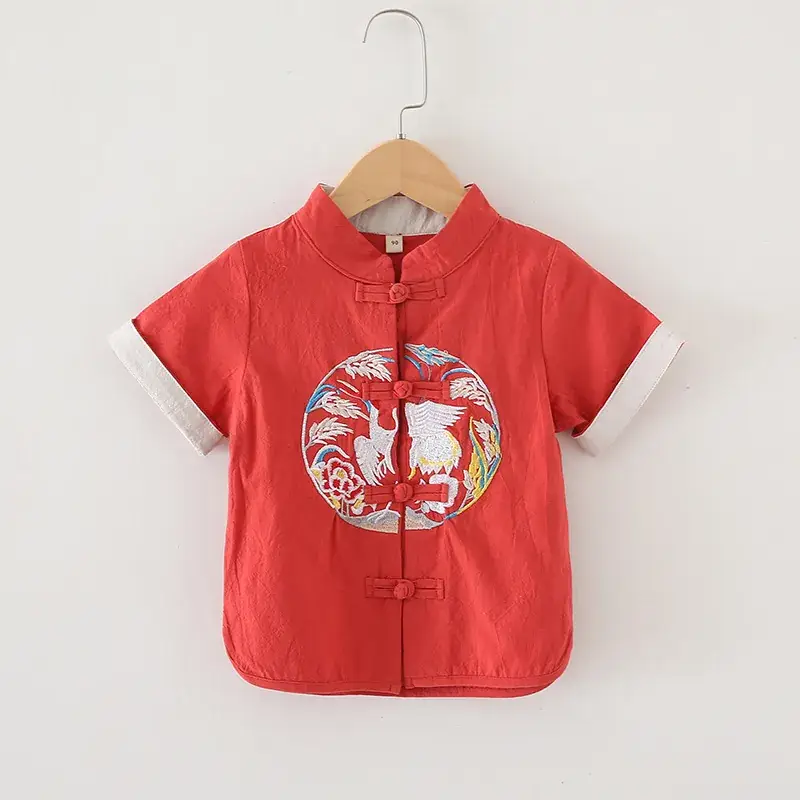 Children's Cotton Linen Shorts Beige Summer Pants - Image 6