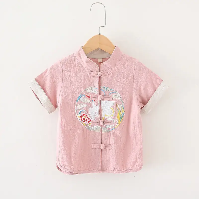 Children's Cotton Linen Shorts Beige Summer Pants - Image 8