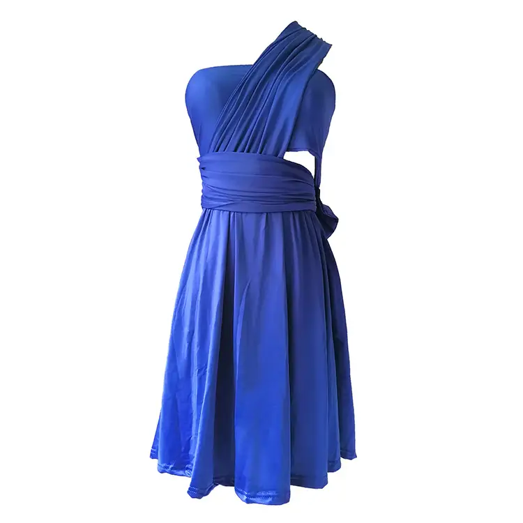Multi-wear Strap Dress for Women Pink Peach Long Sleeve - Image 10