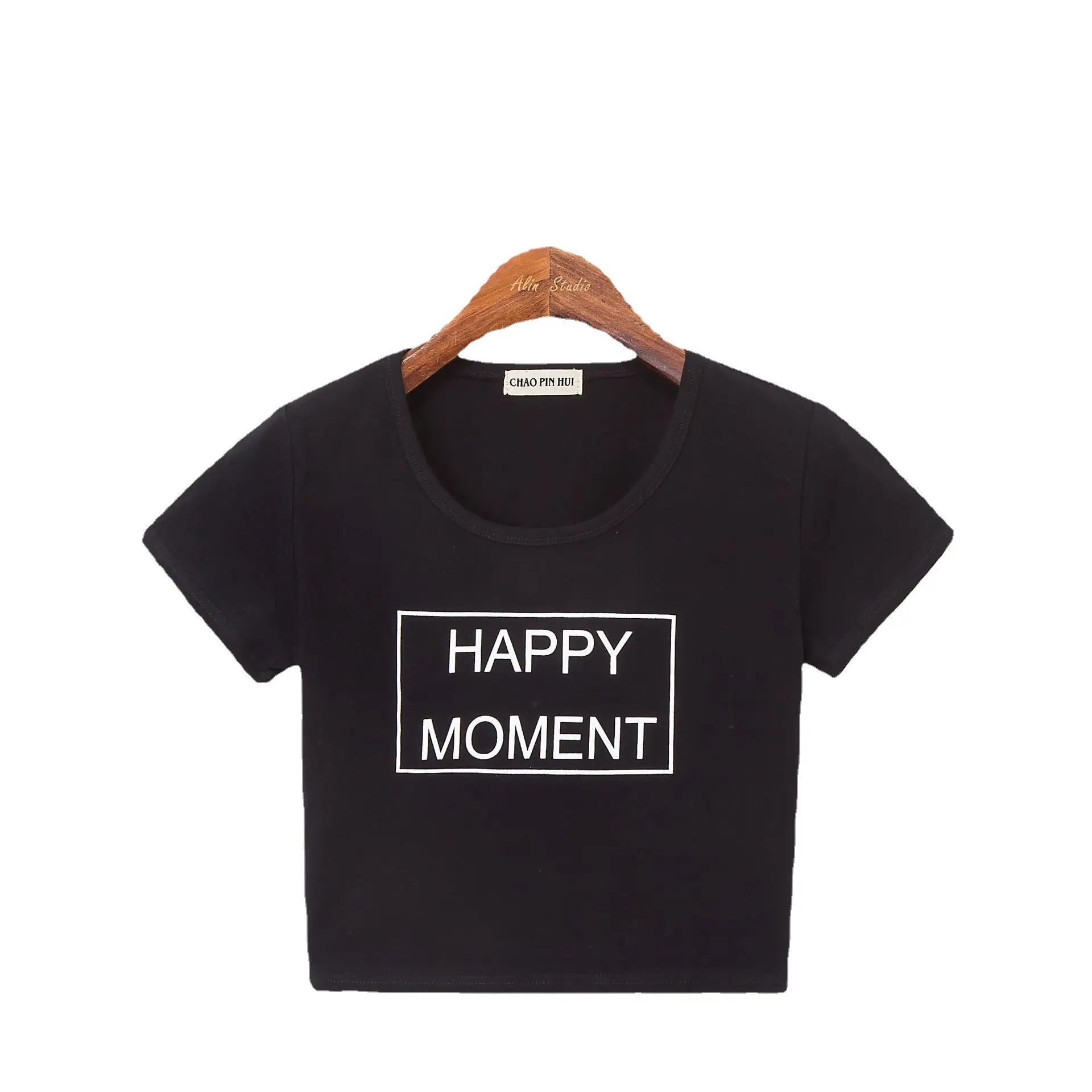 Women Happy Moment Cotton T-Shirt Short Sleeve