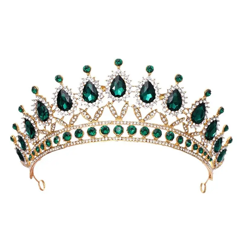 Bridal Crown Headband with Blue Gemstones - Image 11