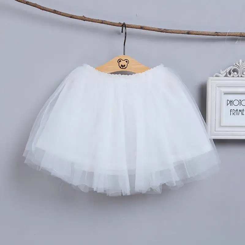 White Tulle Little Skirt for Girls New Style - Image 2