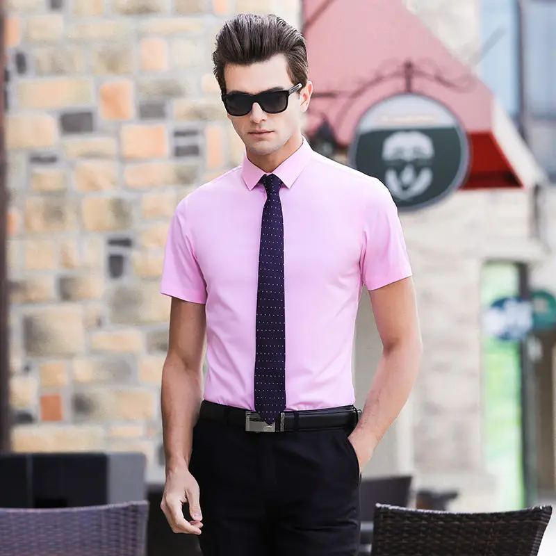 Men's Black Short Sleeve Button Shirt 2025 Spring Summer - Image 6