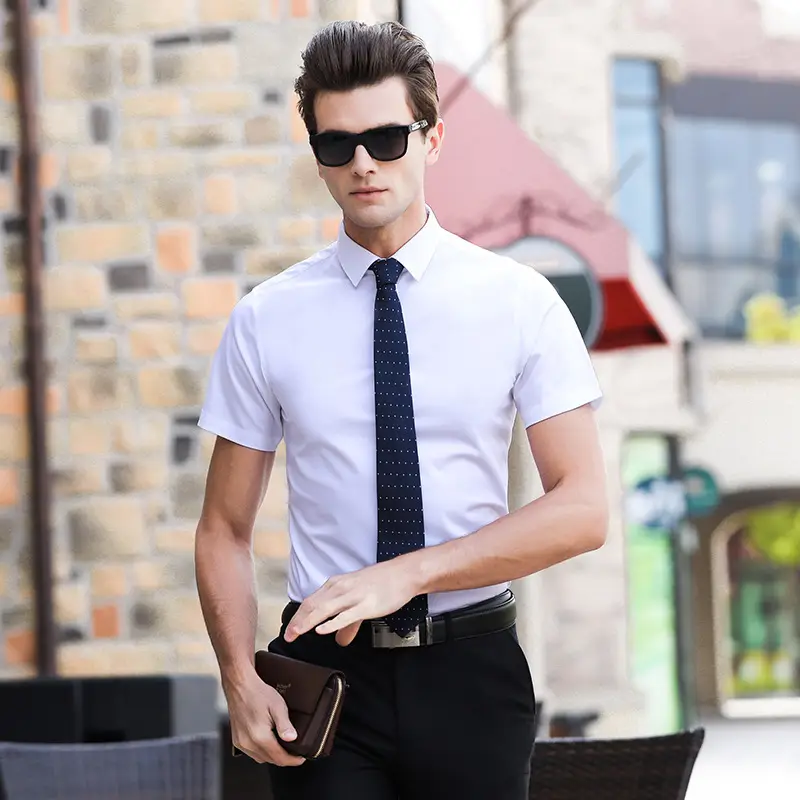 Men's Black Short Sleeve Button Shirt 2025 Spring Summer - Image 7