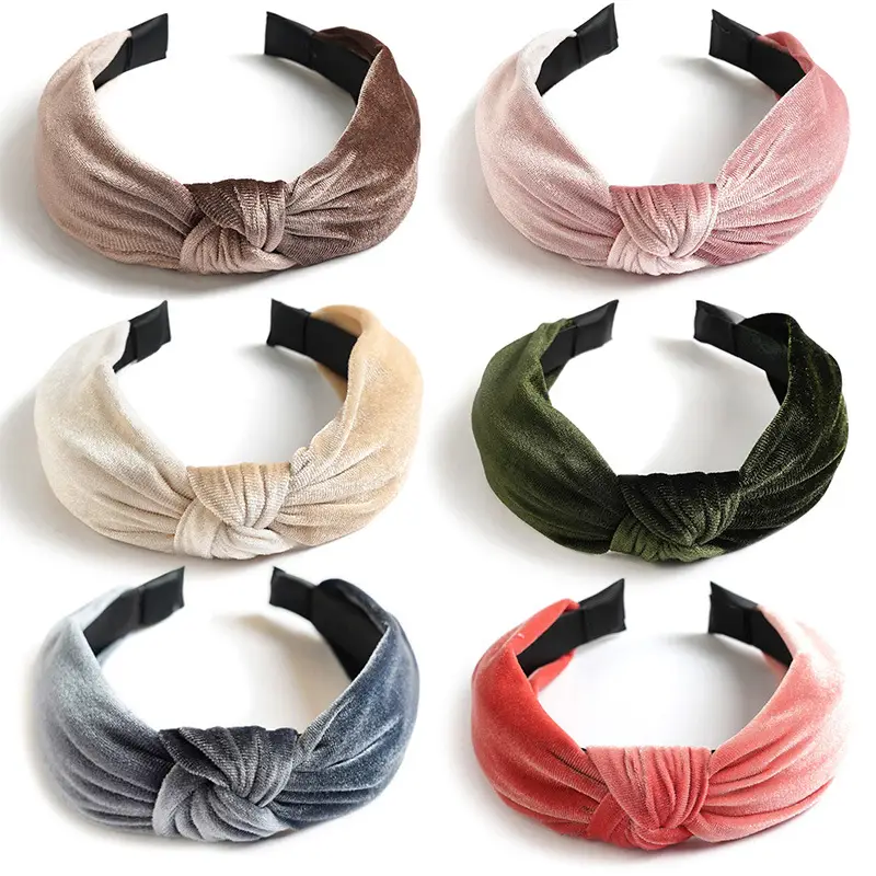 Black Velvet Knot Headband for Women - Image 13