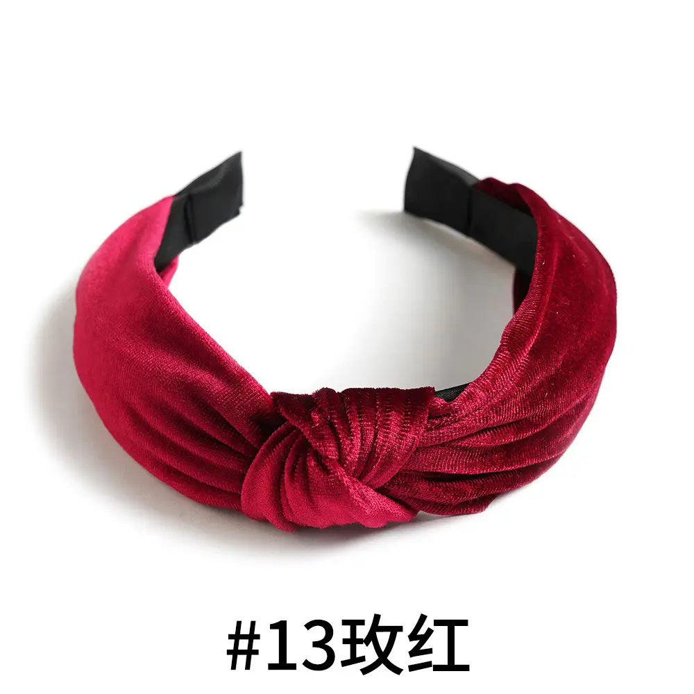 Black Velvet Knot Headband for Women - Image 10