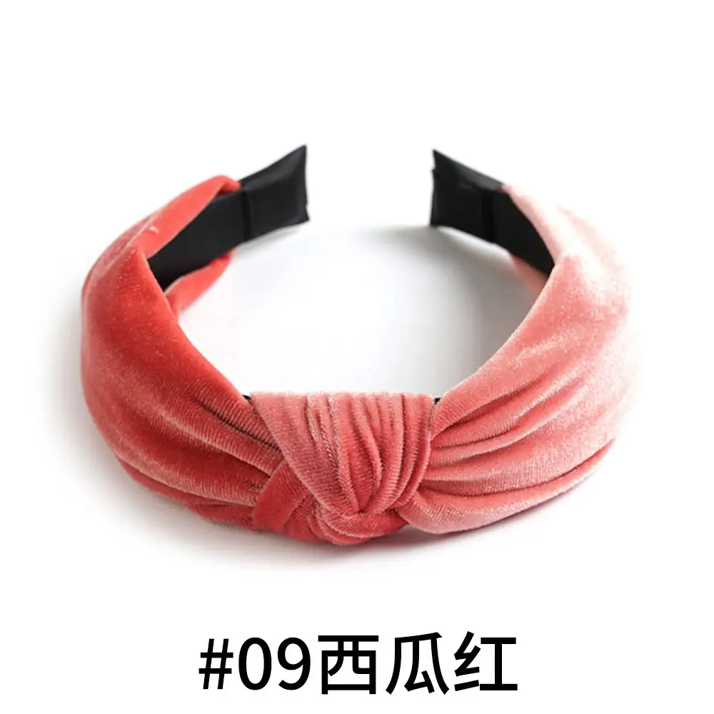 Black Velvet Knot Headband for Women - Image 7
