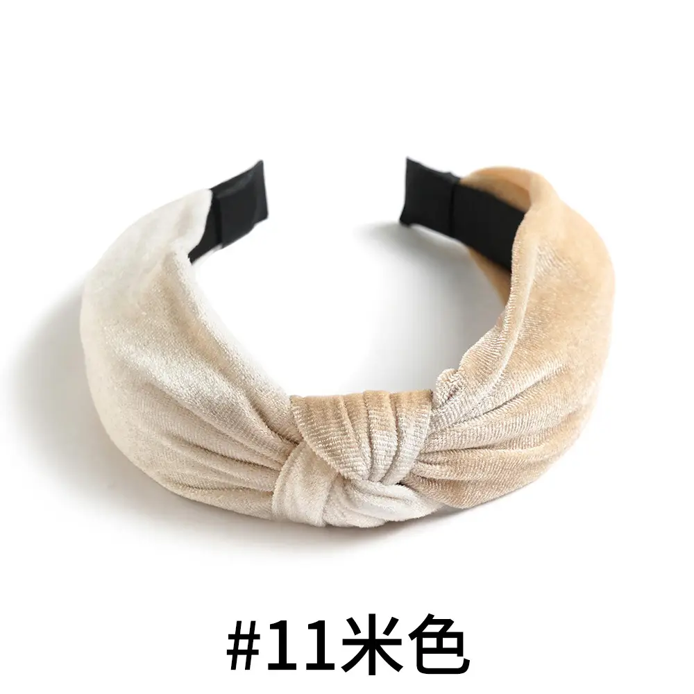 Black Velvet Knot Headband for Women - Image 8