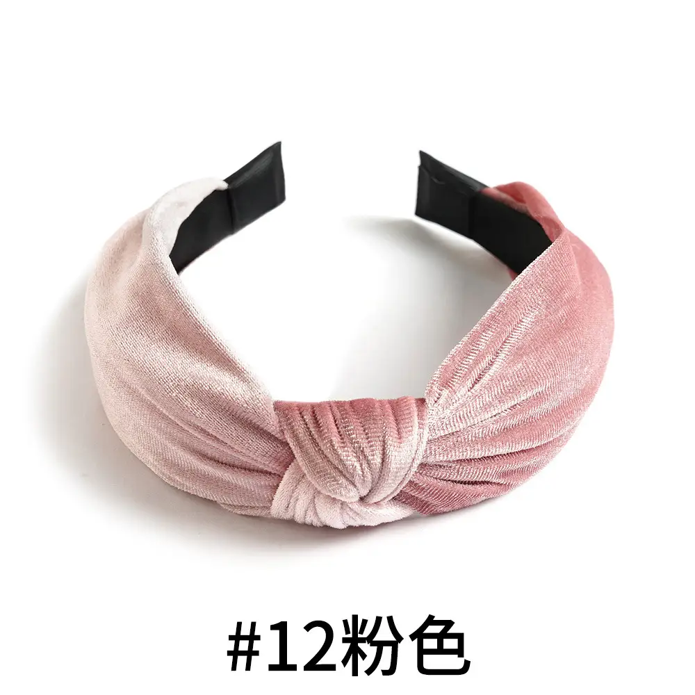 Black Velvet Knot Headband for Women - Image 9