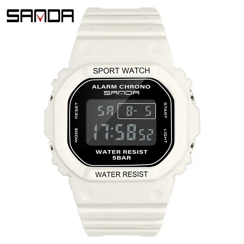 Waterproof Digital Sport Watch for Men Women Black