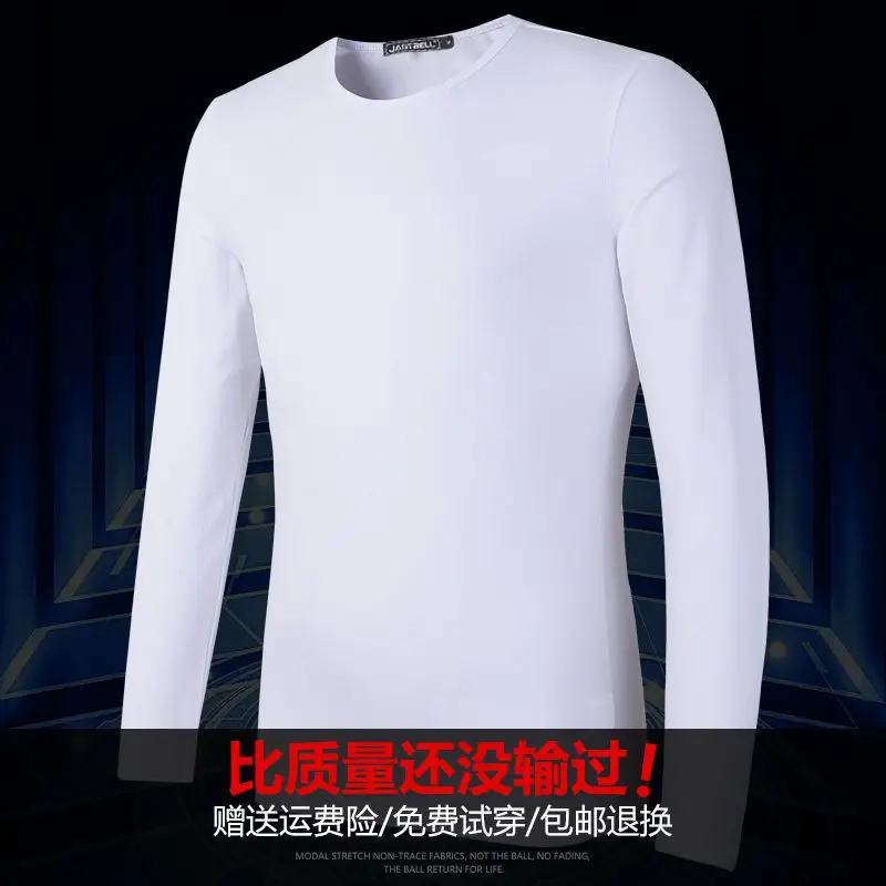 Men 34 Sleeve Black Cotton Round Neck T-Shirt - Image 6
