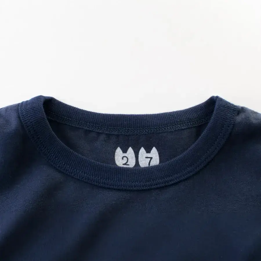 2024 Boys Crown Print T-Shirt Navy Blue Short Sleeve