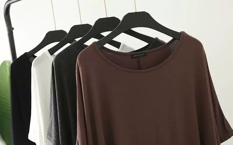 Women's Loose Fit Batwing Top T-Shirt Modal Summer — feature 16