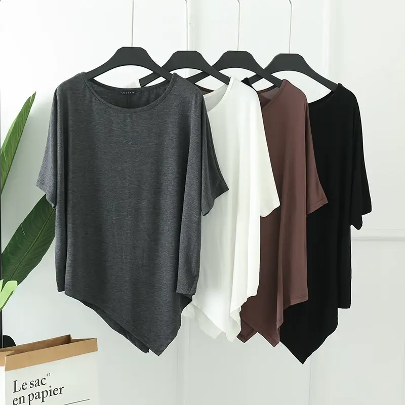 Women's Loose Fit Batwing Top T-Shirt Modal Summer — feature 4