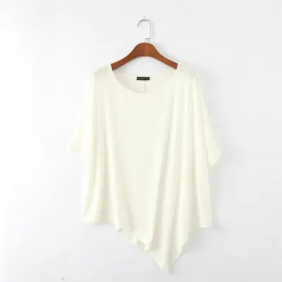 Women's Loose Fit Batwing Top T-Shirt Modal Summer - Image 3
