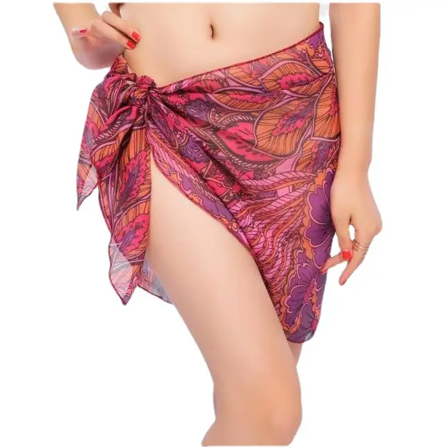 Black Chiffon Scarf Skirt for Women Summer - Image 20