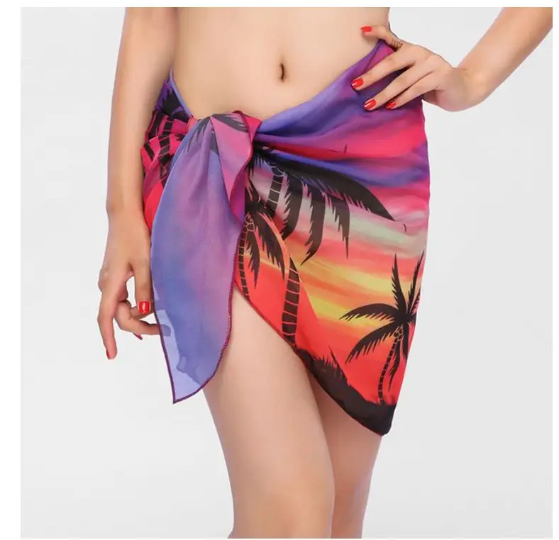 Black Chiffon Scarf Skirt for Women Summer — feature 2