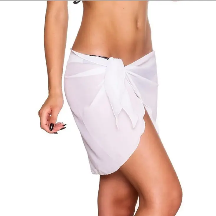 Black Chiffon Scarf Skirt for Women Summer — feature 7