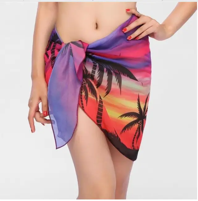 Black Chiffon Scarf Skirt for Women Summer - Image 7