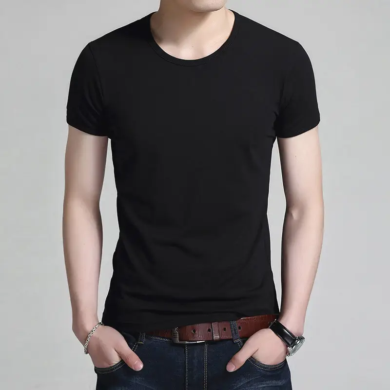 Maroon Slim Fit T-Shirt Round Neck Cotton - Image 11