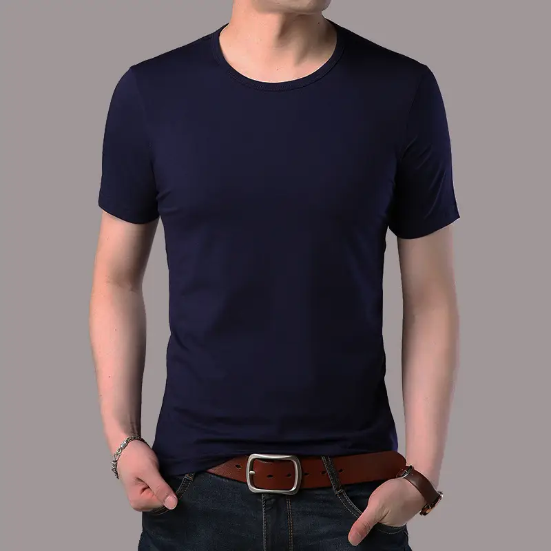 Maroon Slim Fit T-Shirt Round Neck Cotton - Image 5